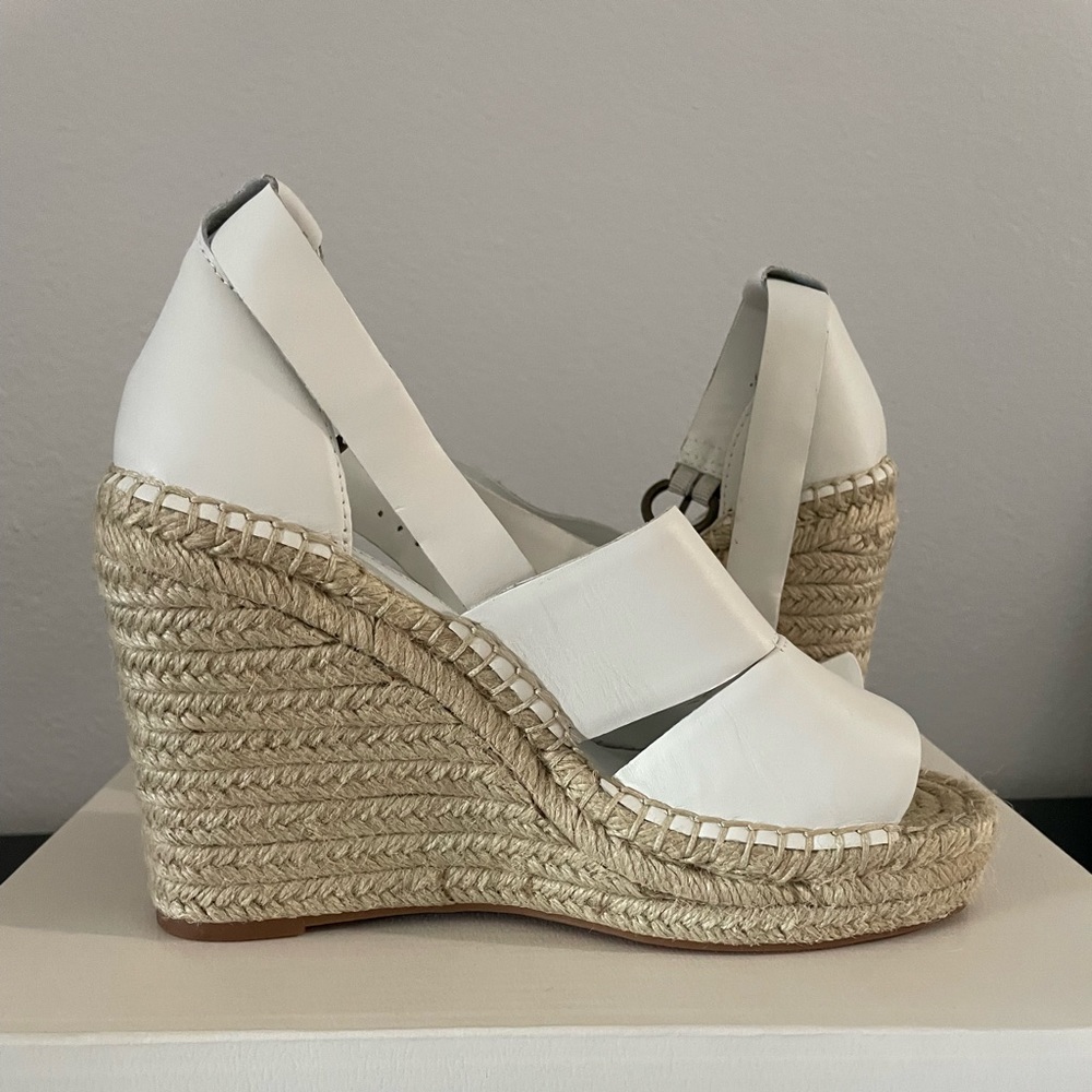 Brand new, still in box, white Treasure & Bond wedges. Perfect for summer.